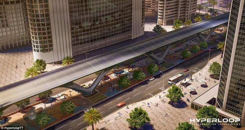"Соглашение создает базу для строительства первой коммерческой системы Hyperloop в мире в ОАЭ, целью которой является соединить Абу-Даби, Эль-Айн, Дубай и Эр-Рияд в Саудовской Аравии", - сообщил председатель правления HTT Бибоп Греста