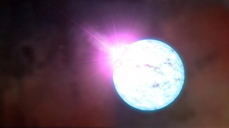 Вспышка на магнетаре — намагниченной нейтронной звезде