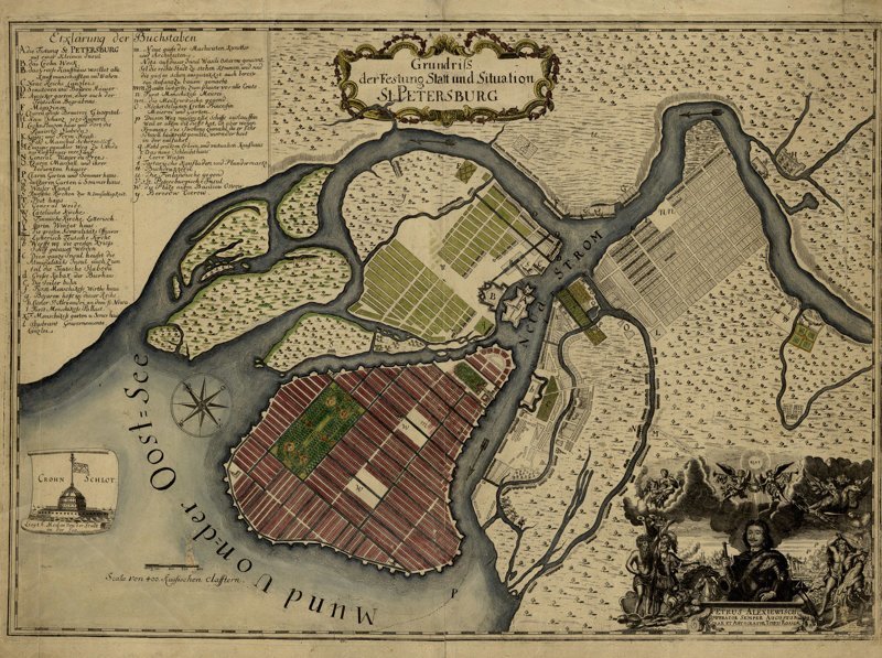 1717 год, карта выполнена берлинским гравером Паулем Бушем
