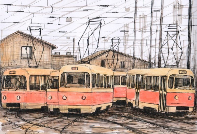 Общественный транспорт как предмет искусства: трамвай