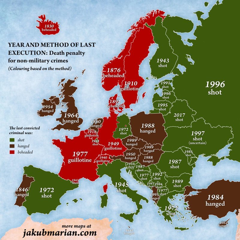 Приглашение на казнь: последние смертные приговоры в Европе