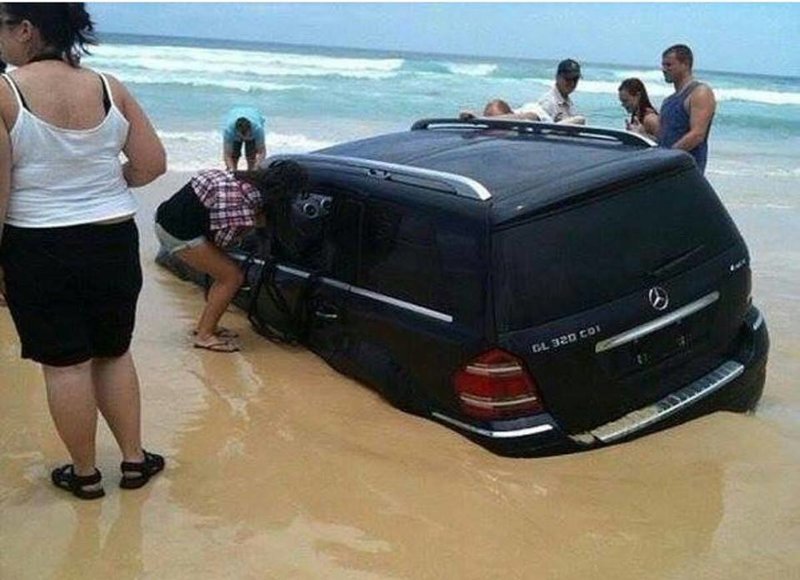 24. Не паркуйтесь на пляже