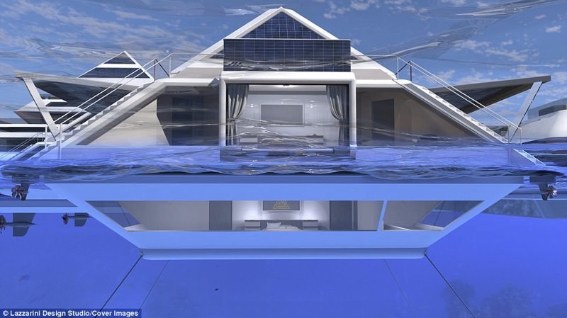 Каждое жилище будет уникальным: владелец дома может построить пирамиду из набора различных модулей - и добавить подводный "фундамент" или подвал 