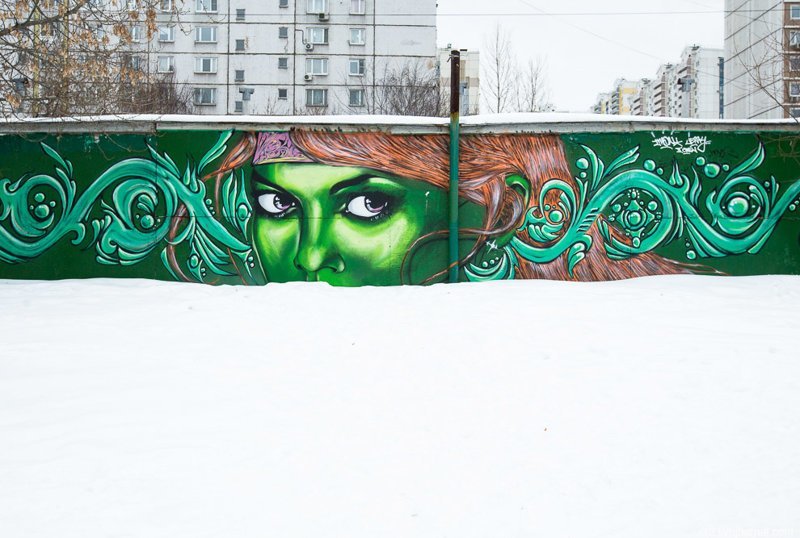 Самые красивые граффити на улицах Москвы