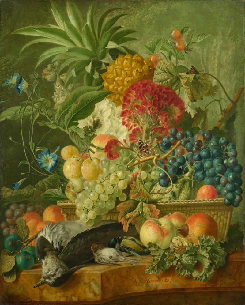 Wybrand Hendriks (June 24, 1744, Amsterdam – January 28, 1831, Haarlem)   Фрукты, цветы и битая птица \ Fruit, Flowers and Dead Birds