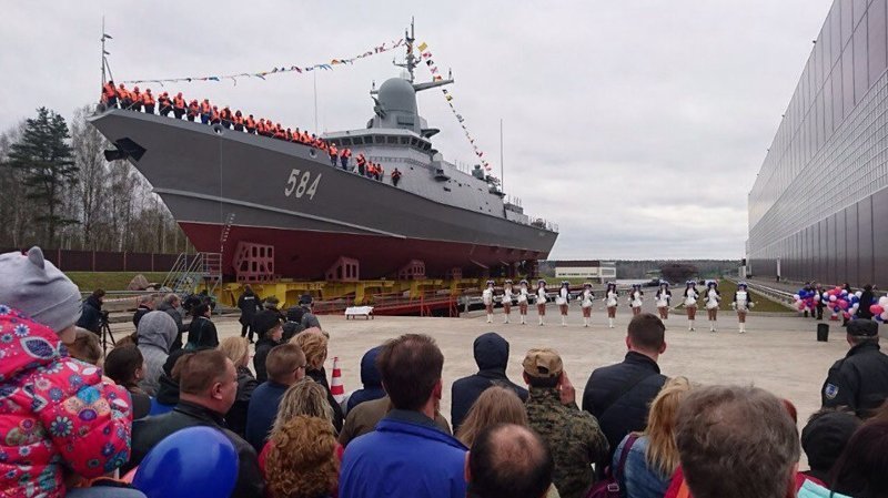 "Шквал", третий малый ракетный корабль проекта "Каракурт", спущен на воду