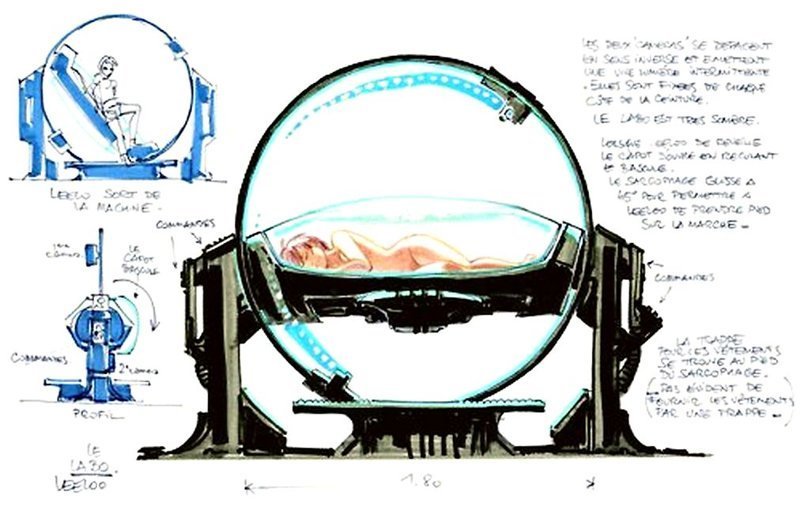 Эскизы Жан-Клода Мезьера для фильма «Пятый элемент» режиссера Люка Бессона, 1997 г.