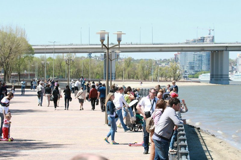 В Ростове торжественно открыли новую набережную на Левом берегу Дона: фоторепортаж