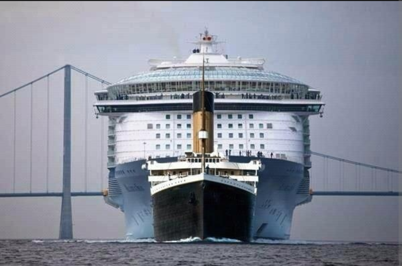 20. Титаник против современного круизного лайнера 