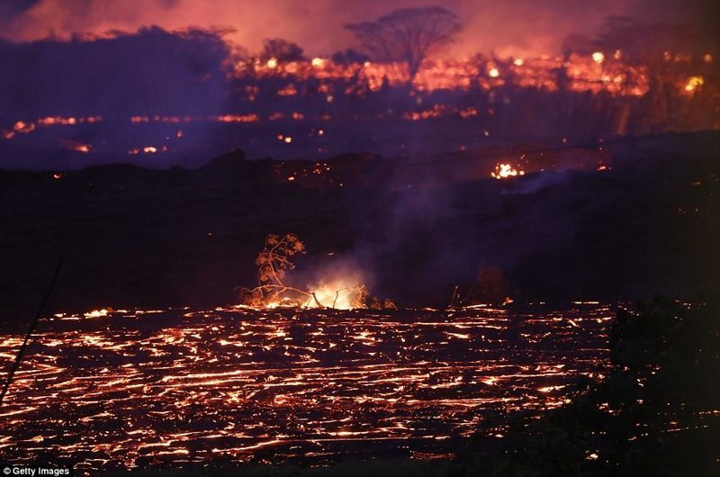 Аэросъемка последствий извержения вулкана Килауэа на Гавайях ynews, Гавайи-Катастрофа, Килауэа, вулкан, гавайи, извержение, извержение вулкана, катаклизм
