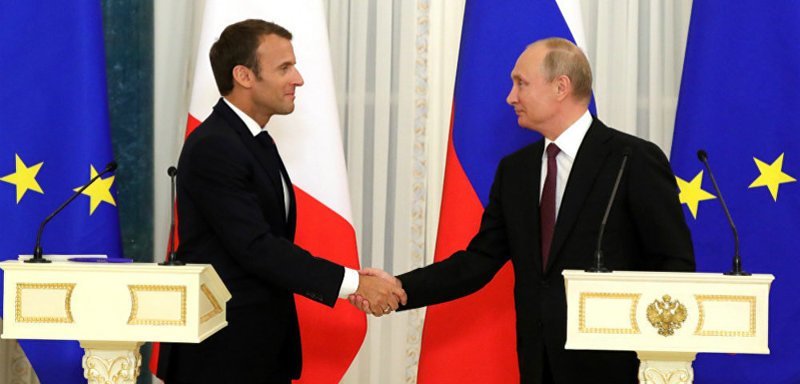 Встреча Путина и Макрона в Санкт-Петербурге: у России и Франции общие взгляды на мировую политику