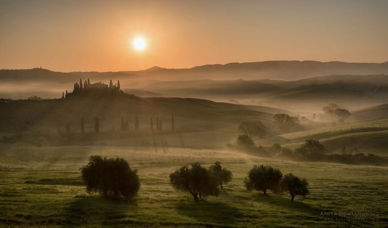 Рассветы и закаты Тосканы вобрали всю красоту мира
