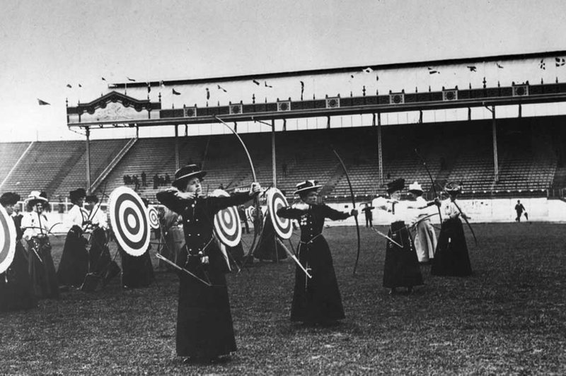 Женская стрельба из лука, 1908 год