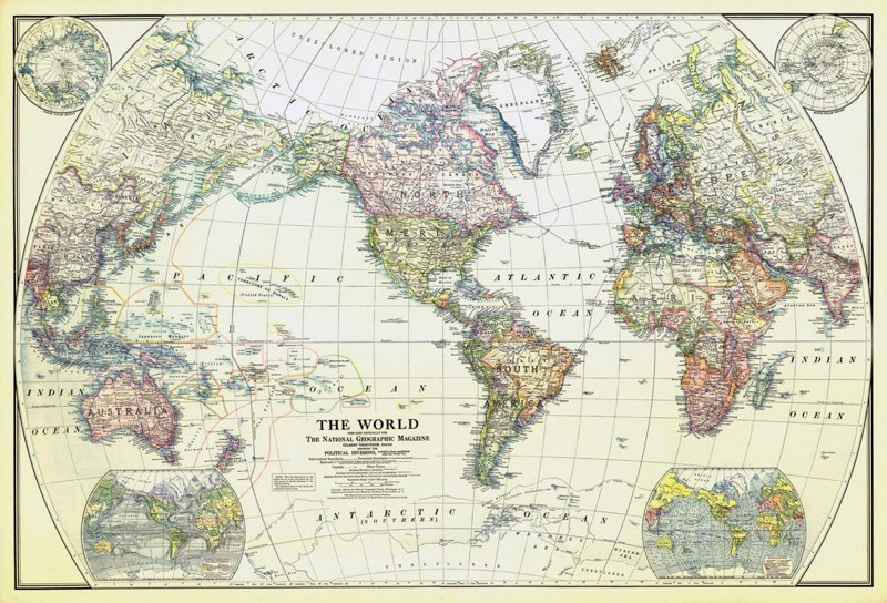 Коллекция National Geographic за 130 лет: 6000 карт от океанского дна до звёзд