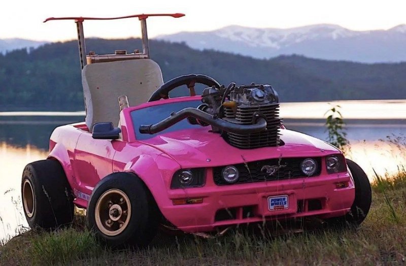 Barbie Mustang Go Kart с мотором от мотоцикла для быстрой езды