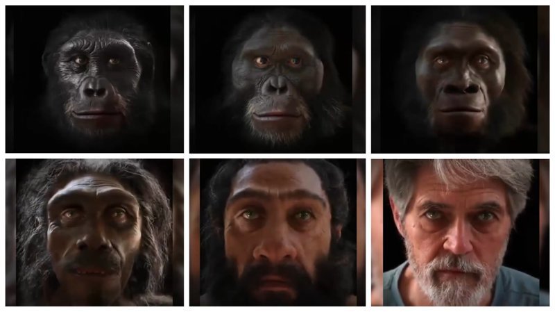Что поразительно - так это то, как некоторые черты лица не изменились даже через 7 миллионов лет