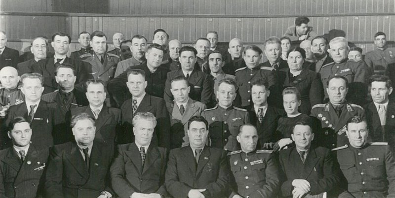 Л.И. Брежнев среди делегатов III съезда Компартии Молдавии. 1951 г.