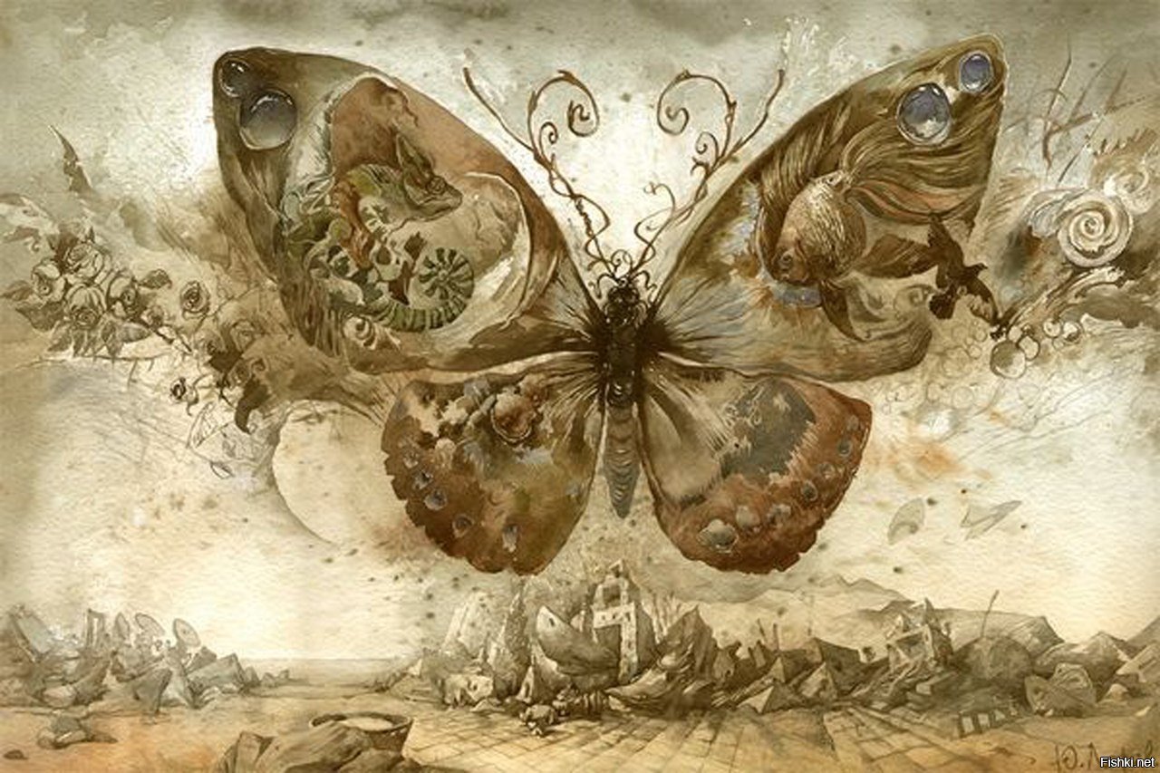 Картины Юрия Лаптева бабочки