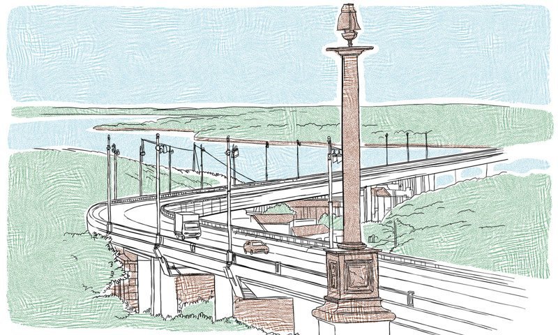 Мост через Амур и «башня Инфиделя»