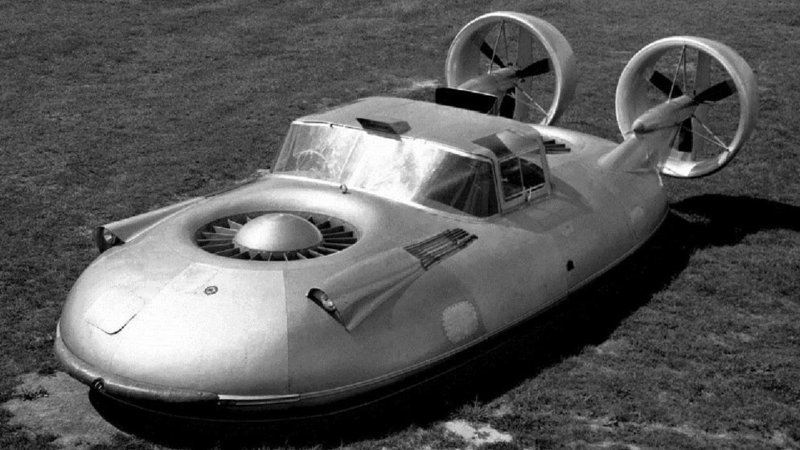 ГАЗ-16, прототип гибрида, состоящего из авто и судна воздушной подушке. 1962 год