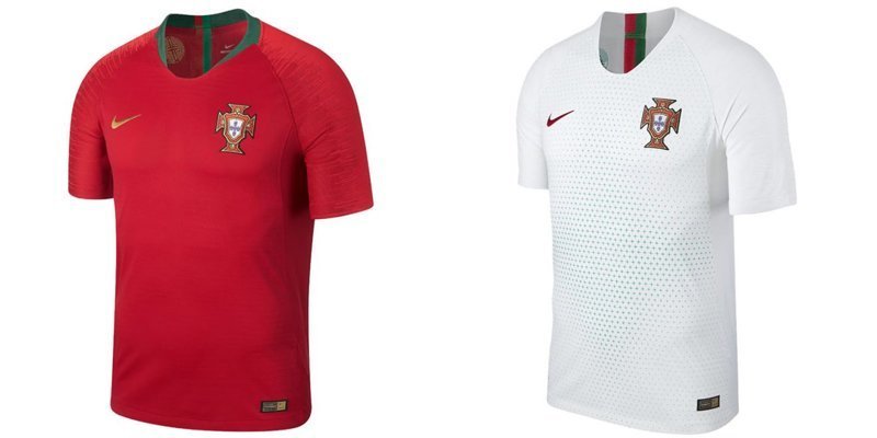 Форма для домашних матчей  и выездная сборной Португалии