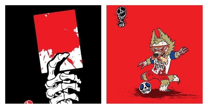 Полный трэш: киевский художник опубликовал альтернативную версию плакатов к ЧМ-2018