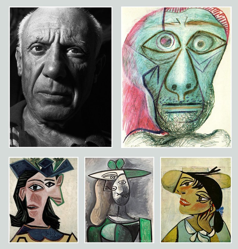 Начнём, конечно же, с Пабло Пикассо. Судите сами — похоже он себя нарисовал или не похоже? 