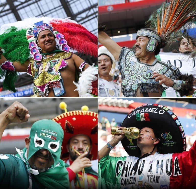 Болельщики сборной Мексики уже стали настоящим украшением этого чемпионата