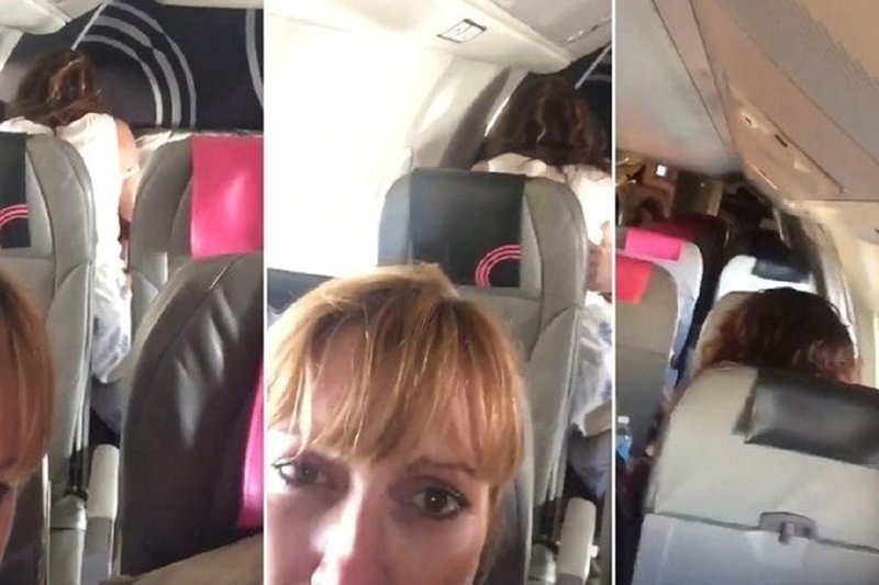 Шокированные муж и жена сняли на видео, как пара занимается сексом прямо в самолете