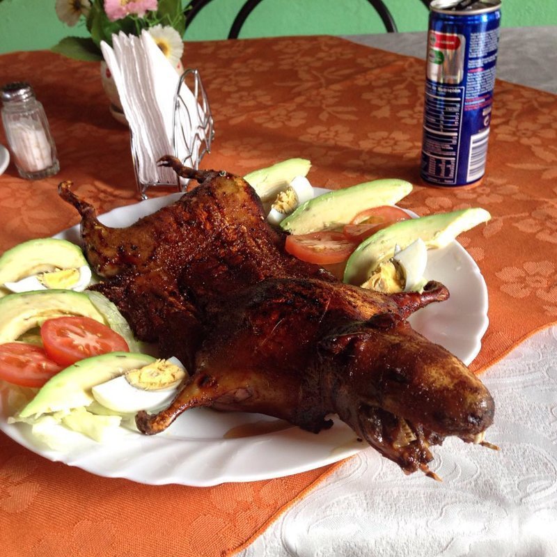 5. Cuy asado, Эквадор. Морская свинка-гриль