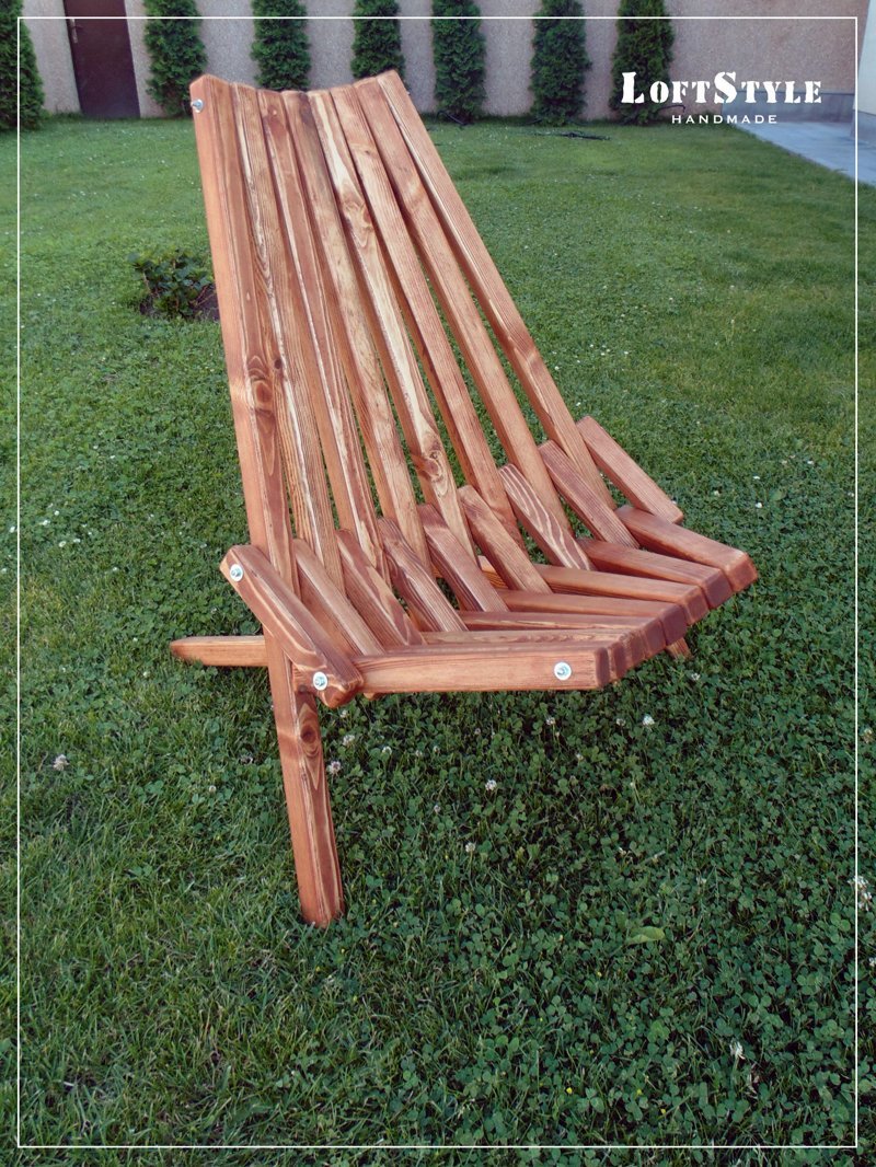 Садовый стул из брусков