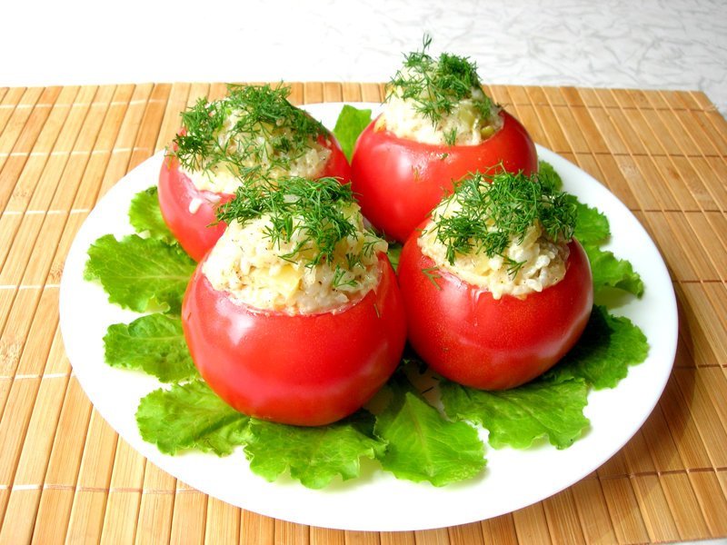 Фаршированные помидоры, мой домашний рецепт
