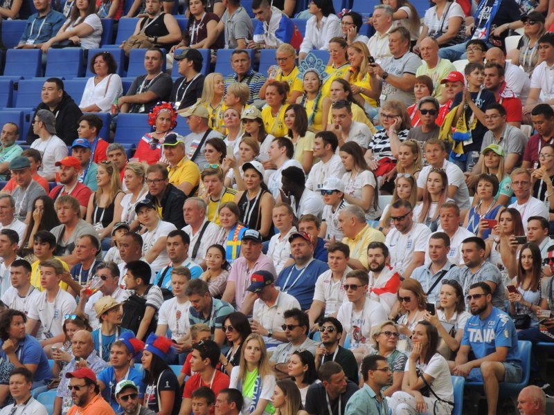 Английские и Шведские болельщики на матче в Самаре 7.07.2018