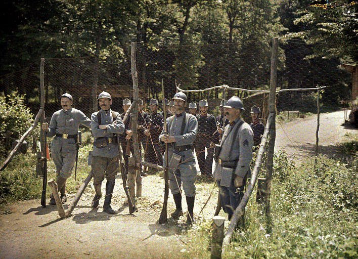 На границе со Швейцарией. Фото: Поль Кастельно. Франция, 1917