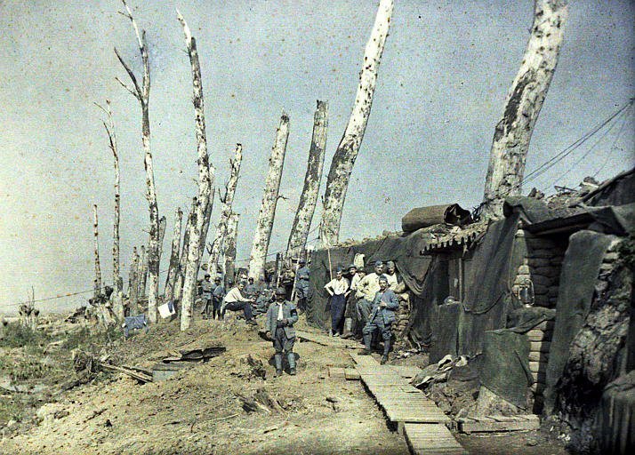 Французские укрепления. Фото: Поль Кастельно. Бельгия, 1917