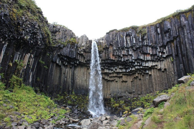 4. Национальный парк Скафтафедль (Исландия). Водопад Свартифосс (Черный водопад)