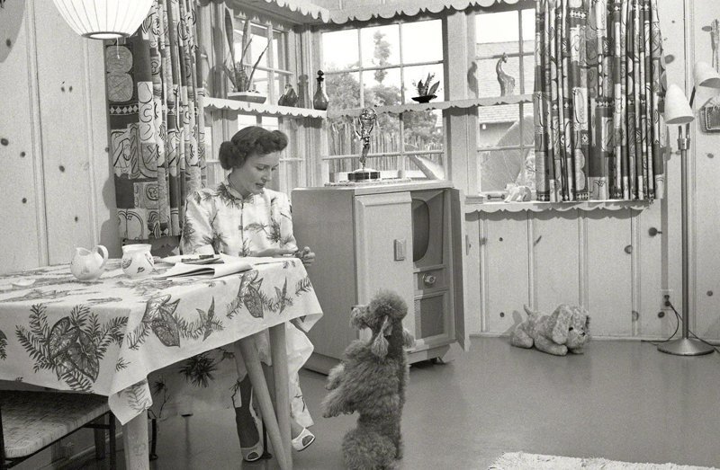 12. Актриса Бетти Уайт в своем доме в Лос-Анджелесе, 1952 год 