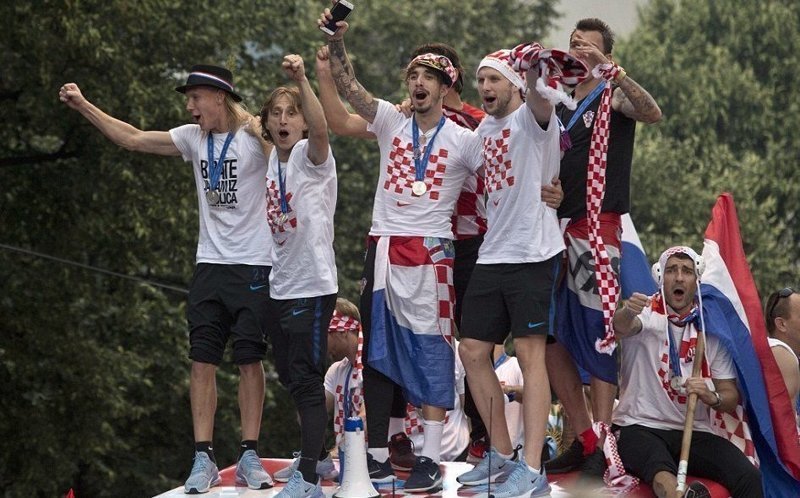 Хорватских футболистов на родине встречали как героев