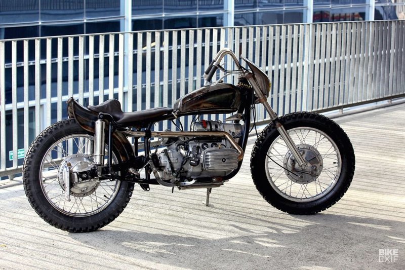 Любопытный мотоцикл из Бельгии: рэт-кастом Днепр 1970