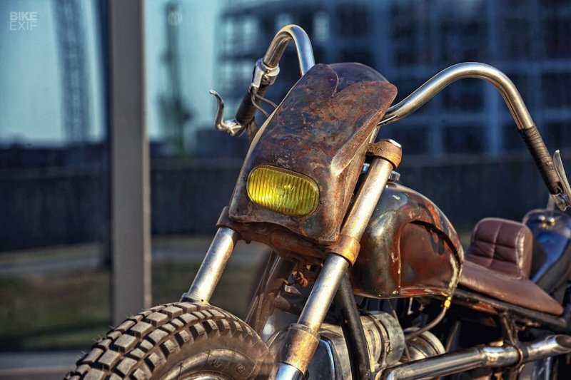 Любопытный мотоцикл из Бельгии: рэт-кастом Днепр 1970
