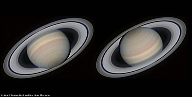 Для этого изображения были сделаны 4000 фотографий Сатурна. Авани Суарез, Бразилия.
