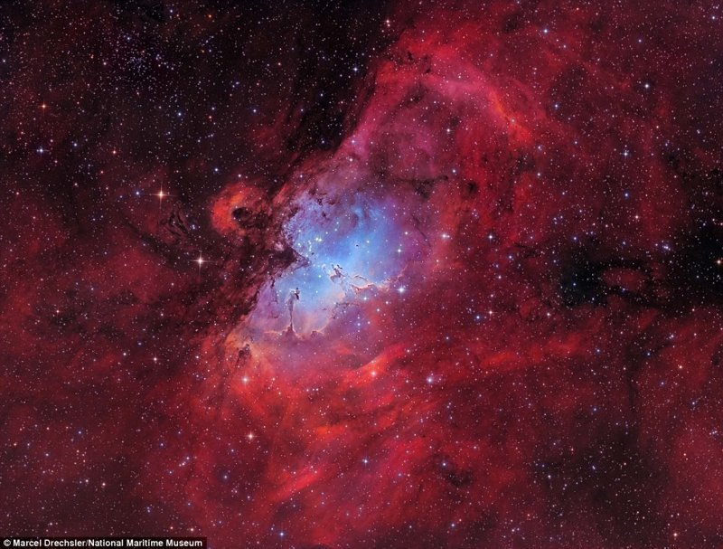 Туманность Орёл - рассеянное звёздное скопление в созвездии Змеи. Марсель Дрекслер, Германия.