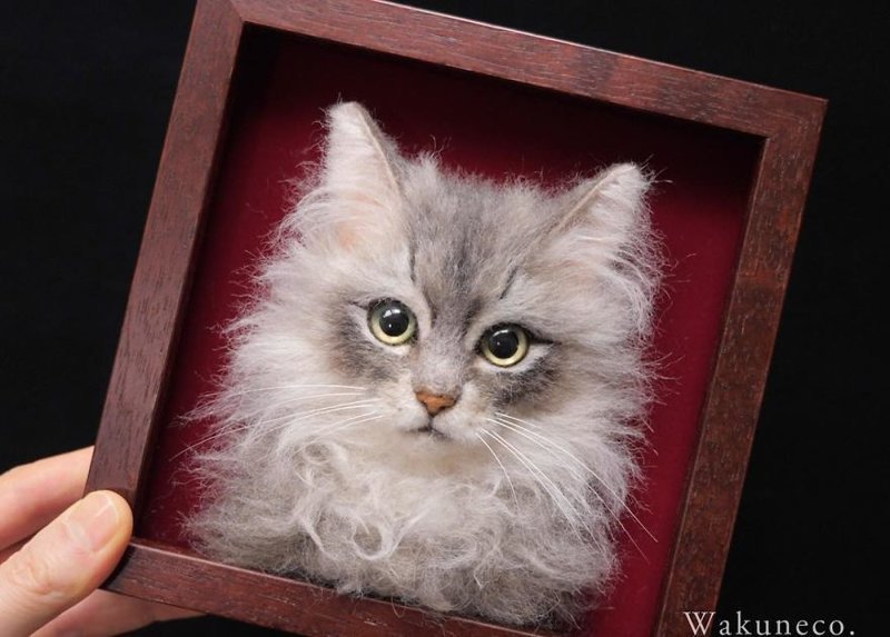 Художник из Японии делает из шерсти гиперреалистичные кошачьи портреты