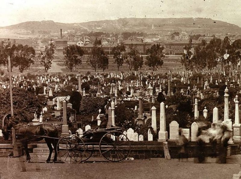  Кладбище Odd Fellows Cemetery , фото конца XIX века