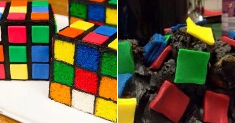 1. Если это Кубик Рубика человека, который не смог его собрать, тогда все вышло идеально.