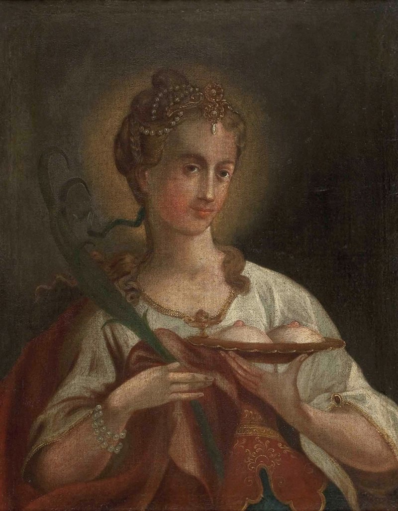 "Святая Агата". Неизвестный художник (Австрия), 18 век