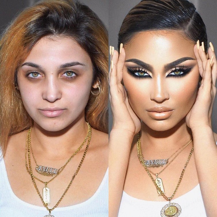 Красотки до и после макияжа thumbnail