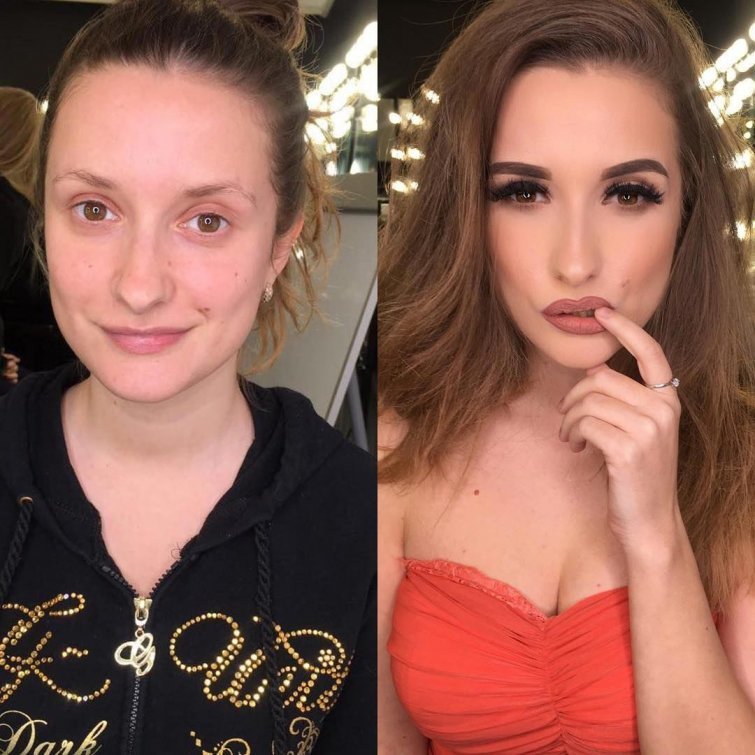 Как макияж до и после разница thumbnail