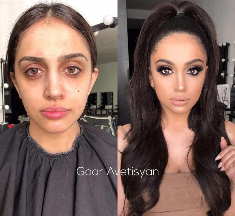 Изменить внешность до и после макияж thumbnail