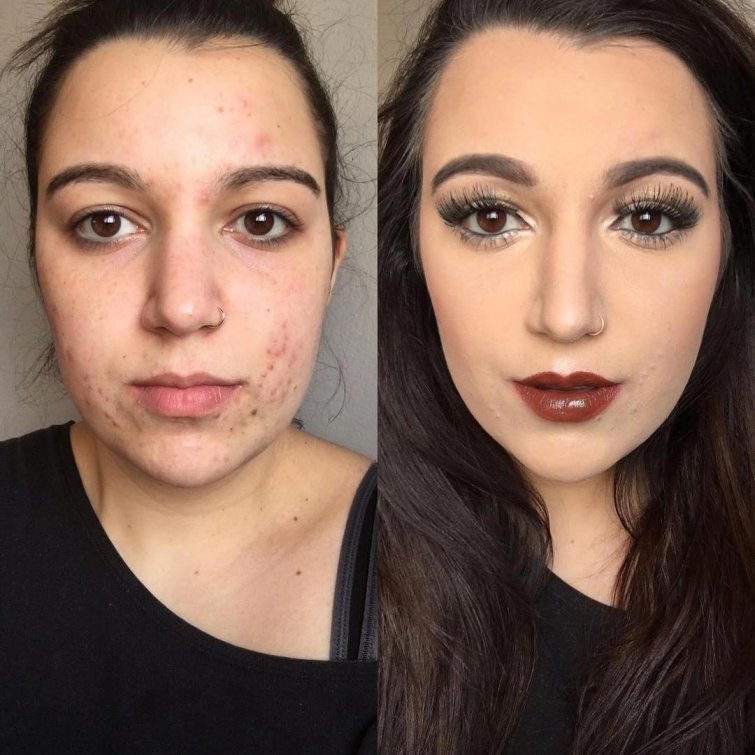 Женщины макияж до и после thumbnail